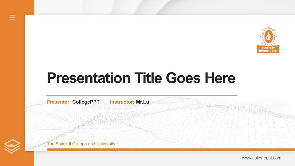 The Sanskrit College and University Thesis Proposal/Graduation Defense PPT Template16:9 ratio PPT effect preview image