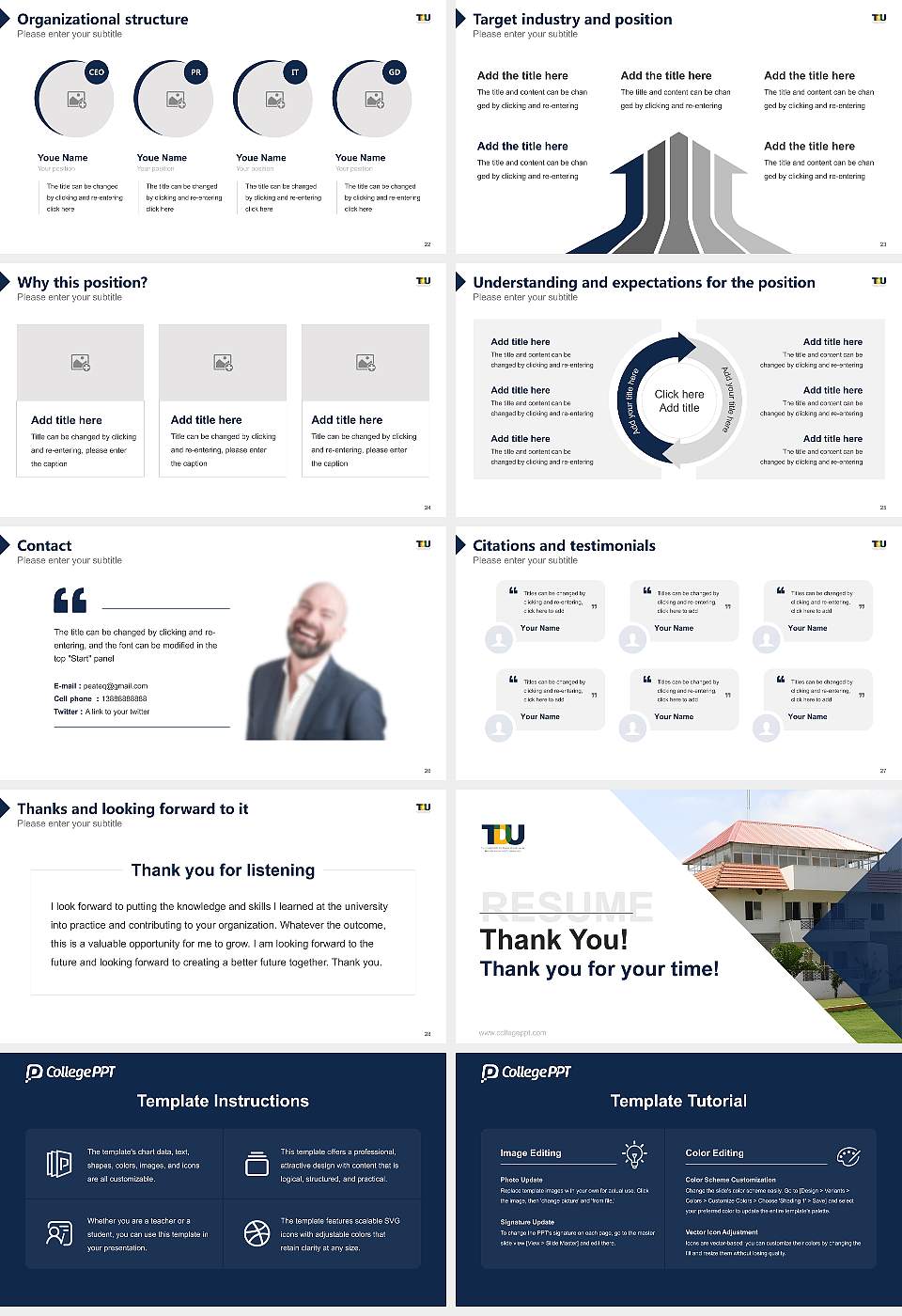 The University of Trans-Disciplinary Health Sciences and Technology Resume PPT Template16:9 ratio PPT effect preview image4