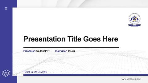 Punjab Sports University Thesis Proposal/Graduation Defense PPT Template