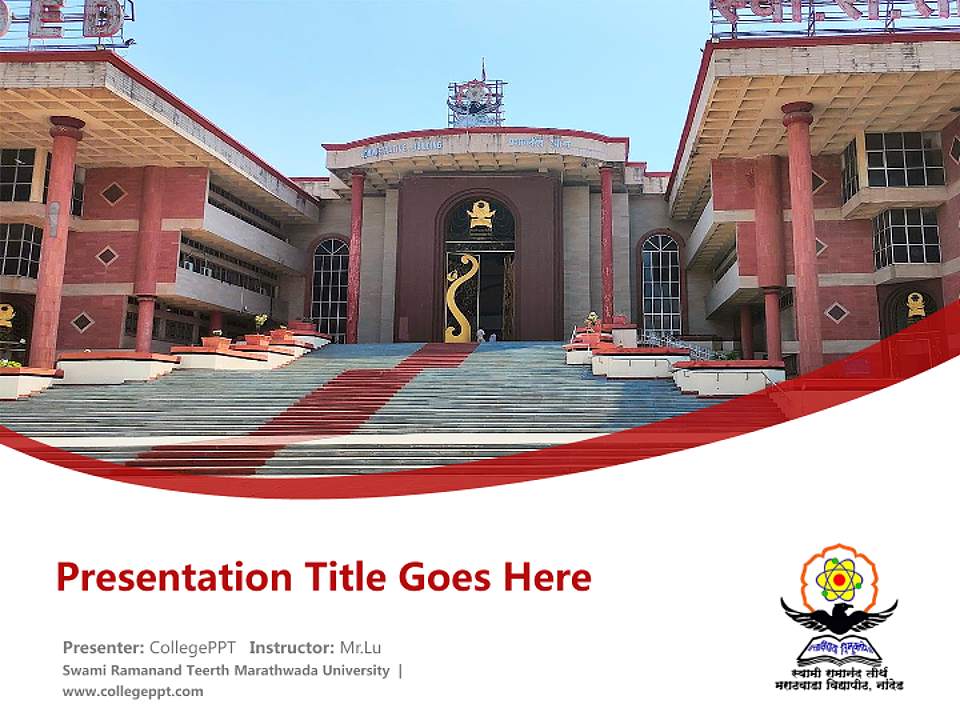 Swami Ramanand Teerth Marathwada University Course/Courseware Creation PPT Template4:3 ratio PPT effect preview image5