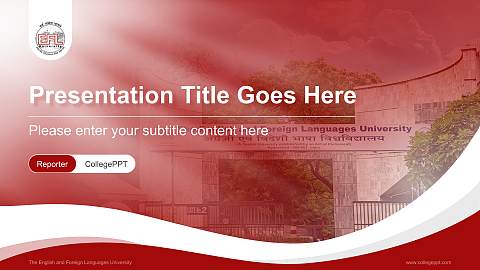 The English and Foreign Languages University Lecture Sharing and Networking Event PPT Template