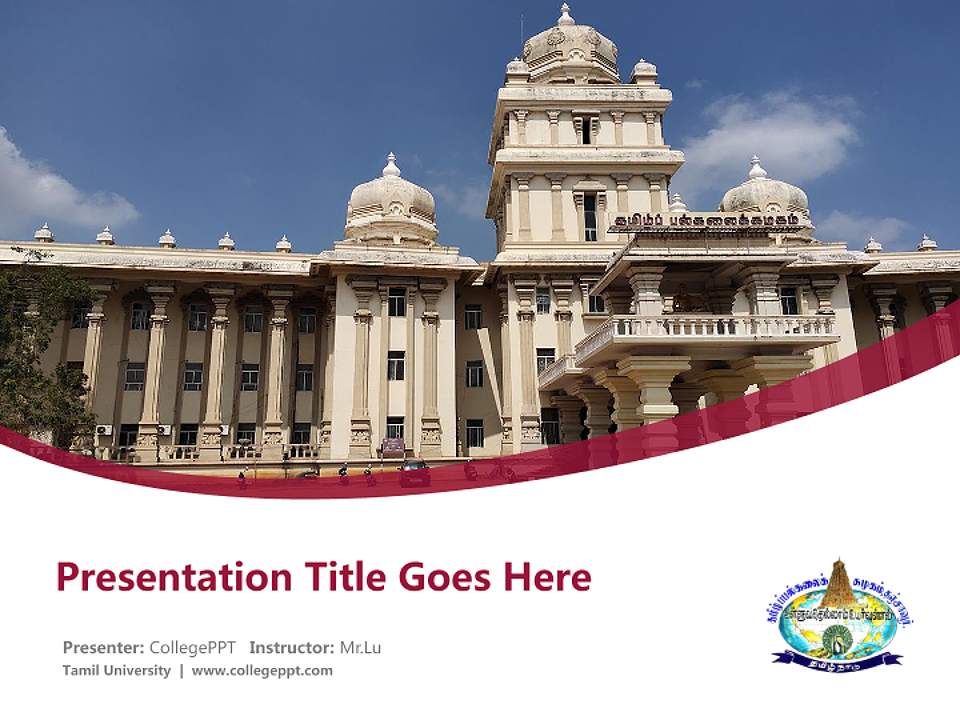 Tamil University Course/Courseware Creation PPT Template4:3 ratio PPT effect preview image5