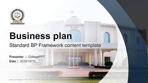 Rajiv Gandhi National University of Law Competition/Entrepreneurship Contest PPT Template