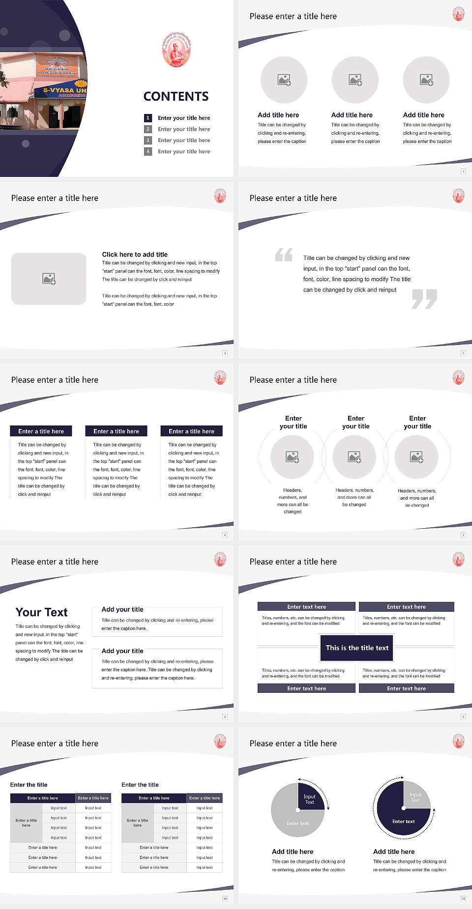 Swami Vivekananda Yoga Anusandhana Sansthana Course/Courseware Creation PPT Template4:3 ratio PPT effect preview image2