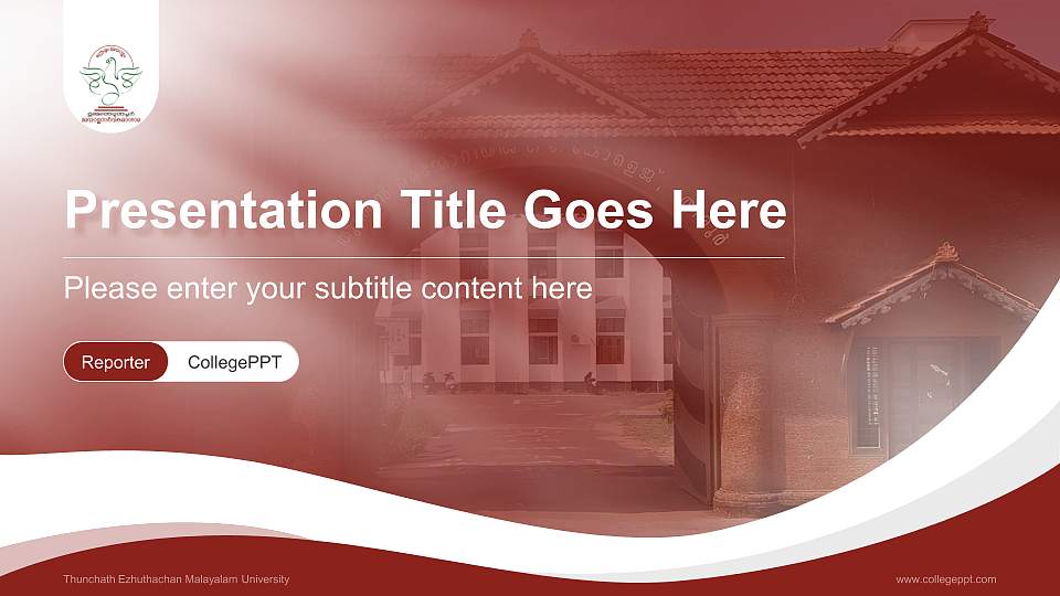 Thunchath Ezhuthachan Malayalam University Lecture Sharing and Networking Event PPT Template16:9 ratio PPT effect preview image