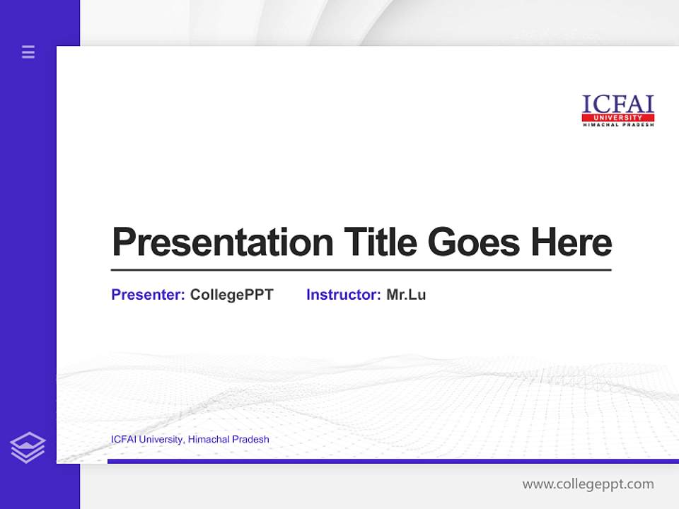 ICFAI University, Himachal Pradesh Thesis Proposal/Graduation Defense PPT Template4:3 ratio PPT effect preview image5