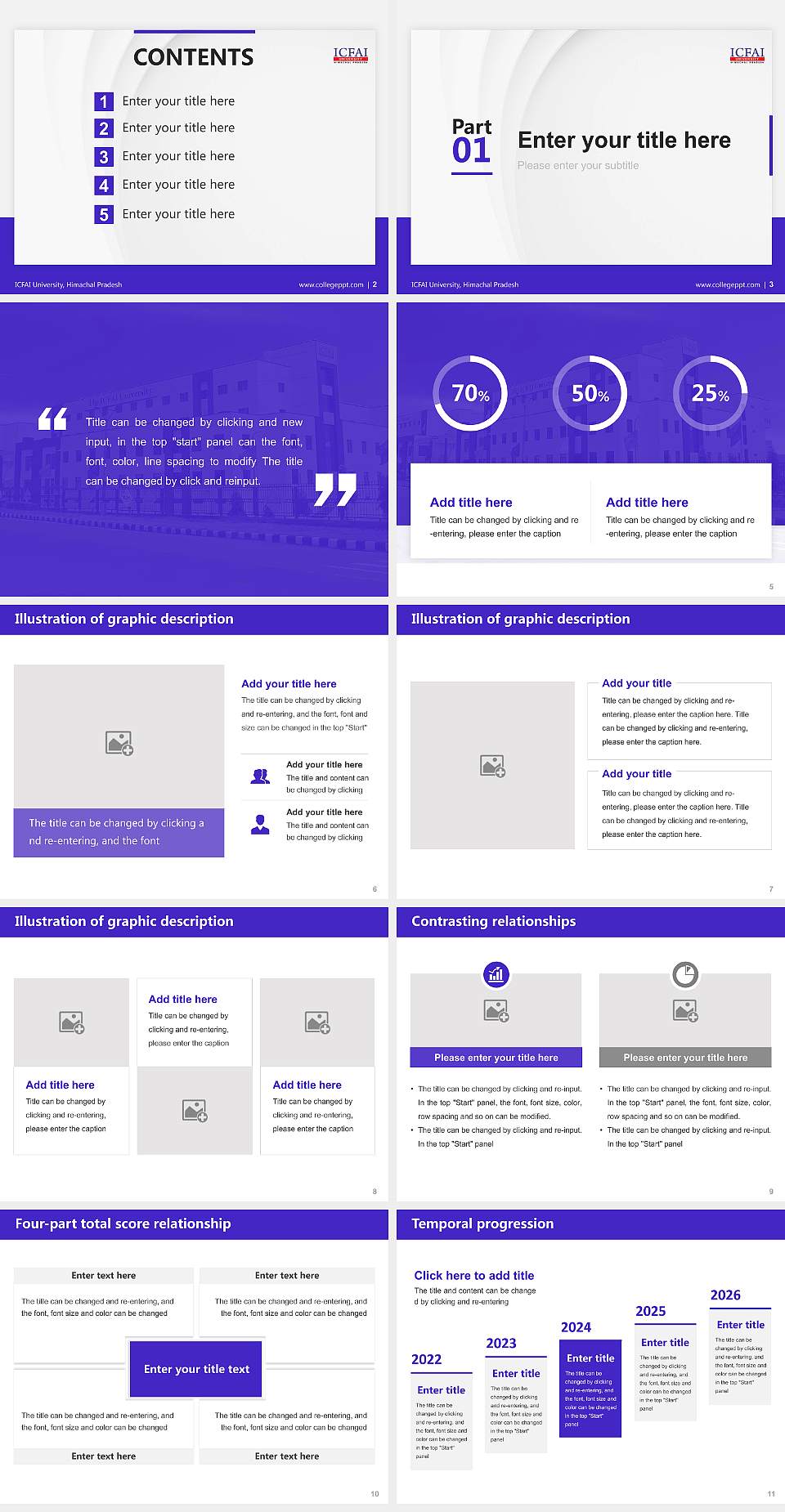 ICFAI University, Himachal Pradesh Thesis Proposal/Graduation Defense PPT Template4:3 ratio PPT effect preview image2