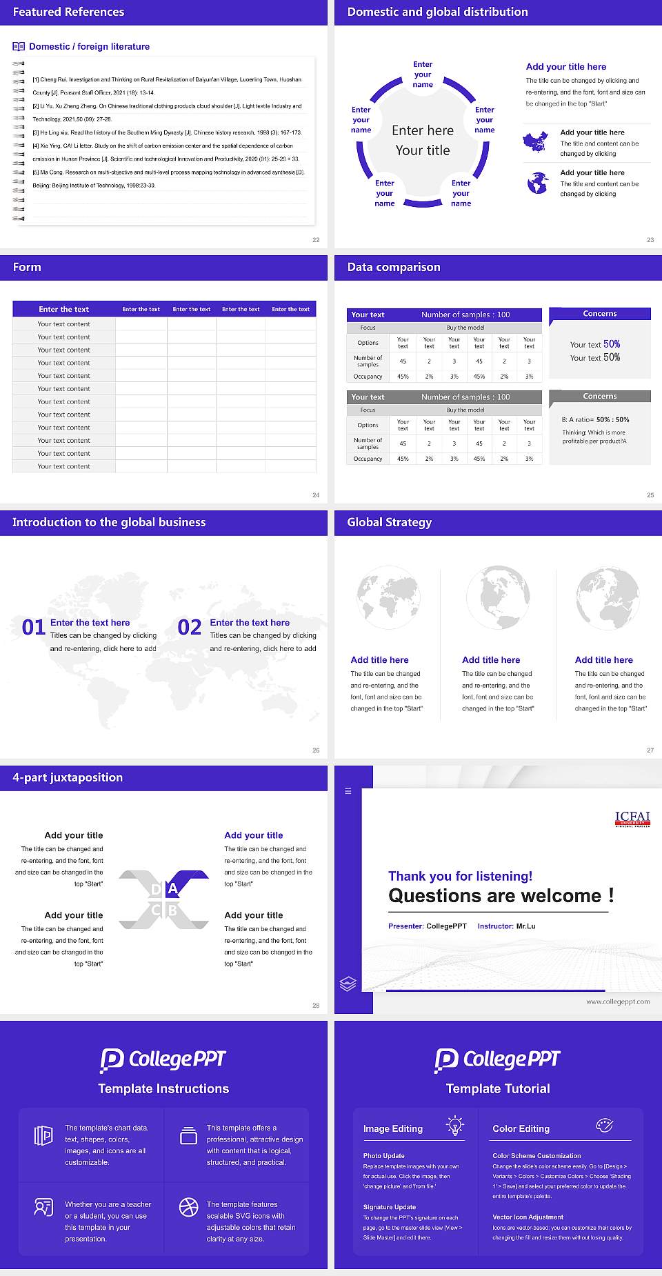 ICFAI University, Himachal Pradesh Thesis Proposal/Graduation Defense PPT Template4:3 ratio PPT effect preview image4