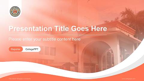 Tilka Manjhi Bhagalpur University Lecture Sharing and Networking Event PPT Template