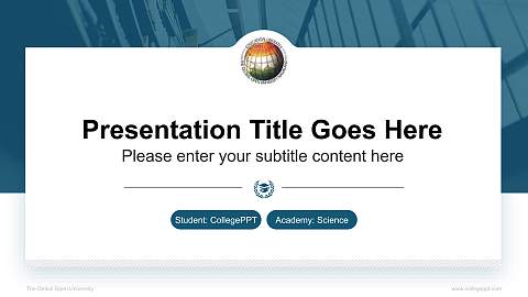 The Global Open University National Scholarship Defense PPT Template