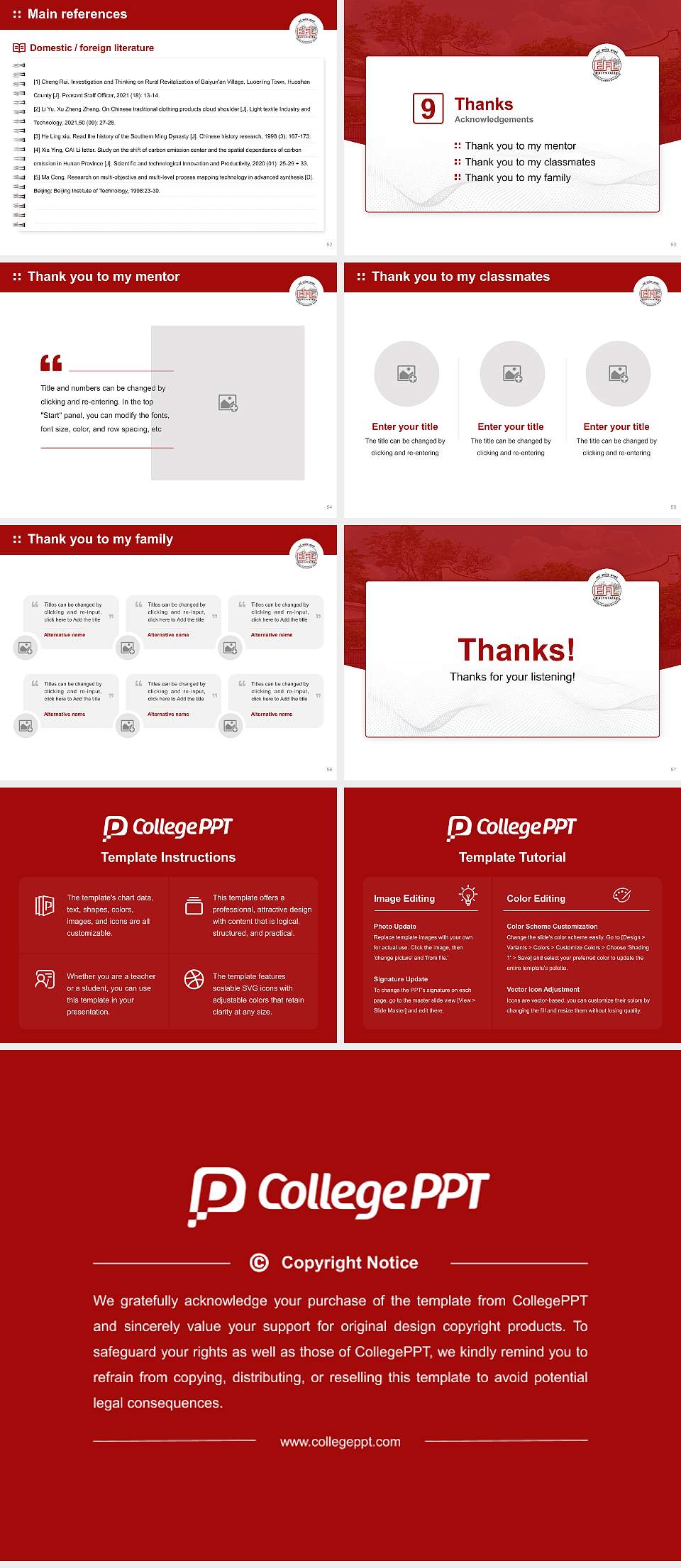 The English and Foreign Languages University Graduation Thesis Defense PPT Template4:3 ratio PPT effect preview image7