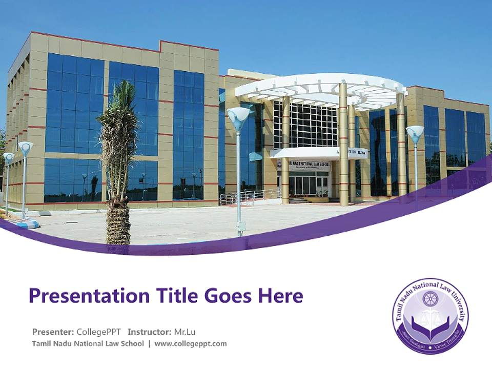 Tamil Nadu National Law School Course/Courseware Creation PPT Template4:3 ratio PPT effect preview image5