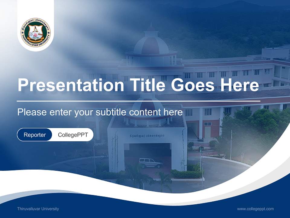 Thiruvalluvar University Lecture Sharing and Networking Event PPT Template4:3 ratio PPT effect preview image4