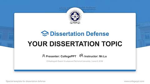 Chhattisgarh Swami Vivekanand Technical University Graduation Thesis Defense PPT Template