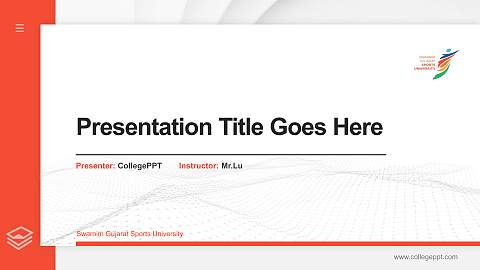 Swarnim Gujarat Sports University Thesis Proposal/Graduation Defense PPT Template