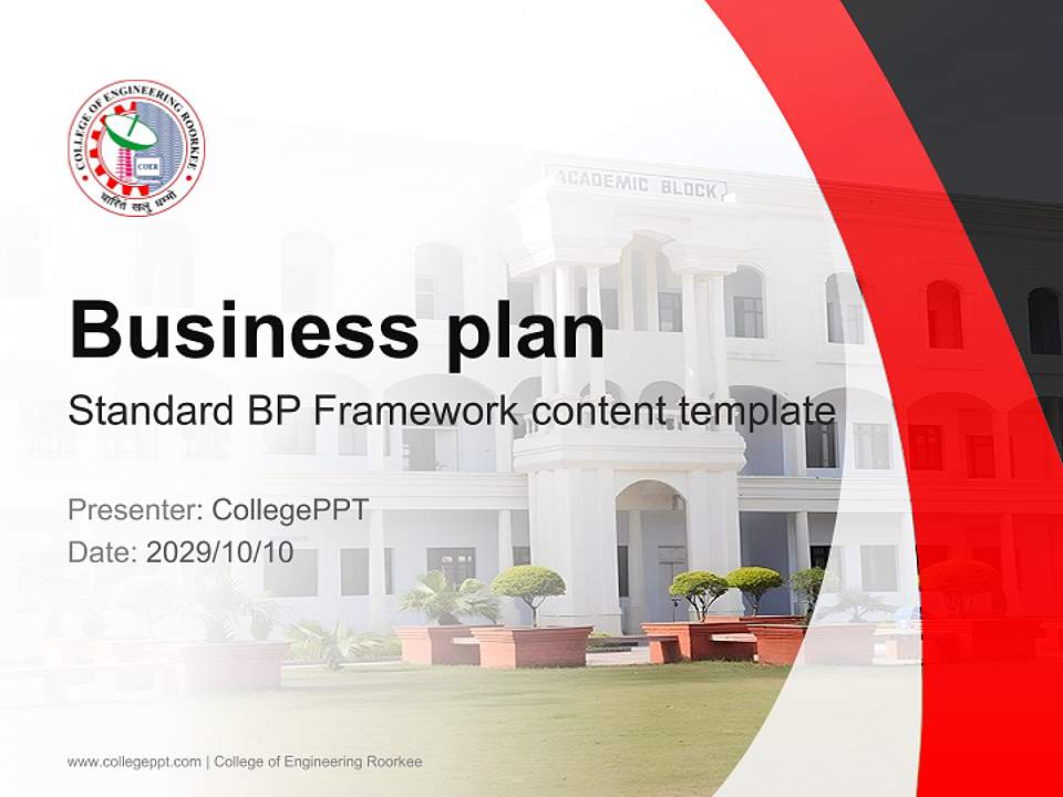College of Engineering Roorkee Competition/Entrepreneurship Contest PPT Template4:3 ratio PPT effect preview image9