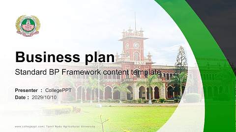 Tamil Nadu Agricultural University Competition/Entrepreneurship Contest PPT Template