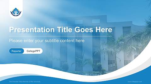 The Charutar Vidya Mandal (CVM) University Lecture Sharing and Networking Event PPT Template