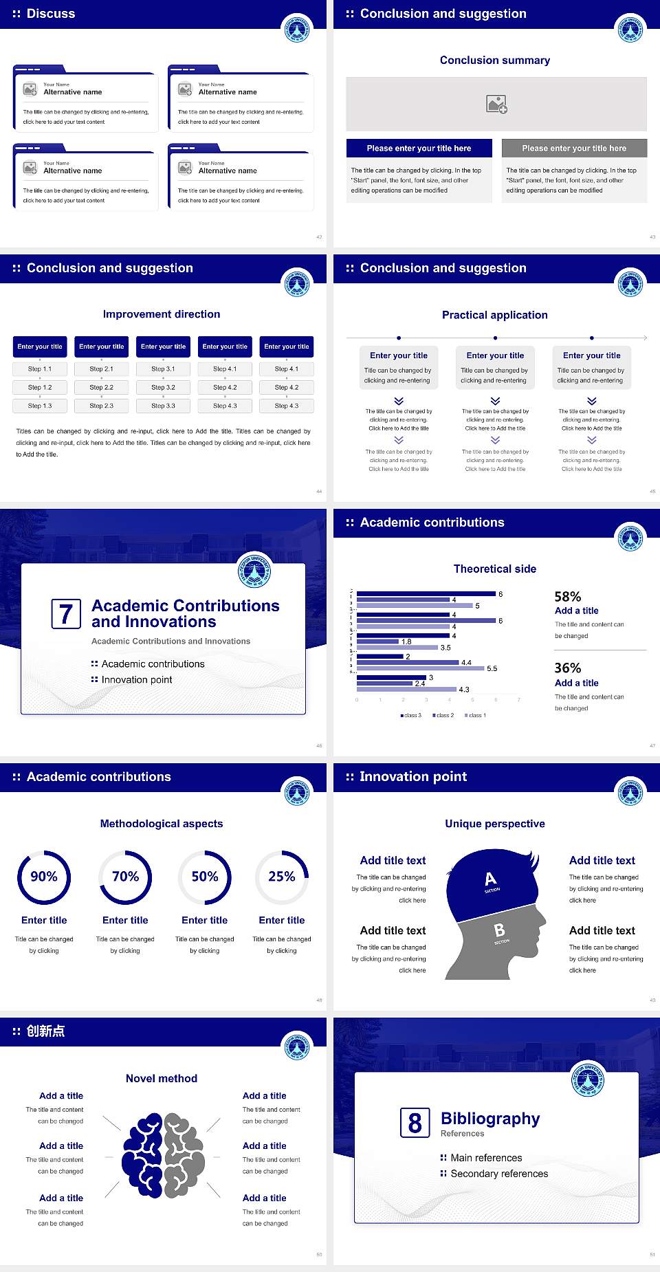 Tezpur University Graduation Thesis Defense PPT Template4:3 ratio PPT effect preview image6