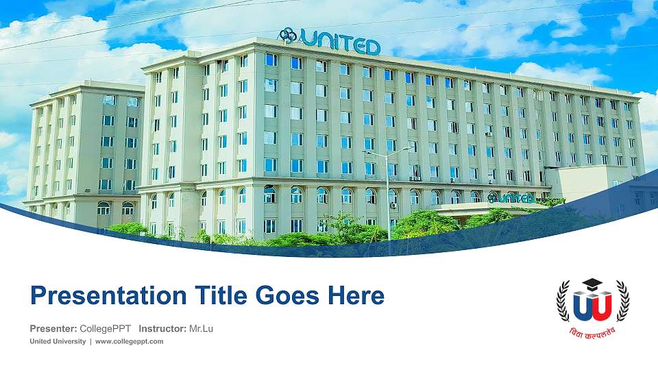 United University Course/Courseware Creation PPT Template16:9 ratio PPT effect preview image1