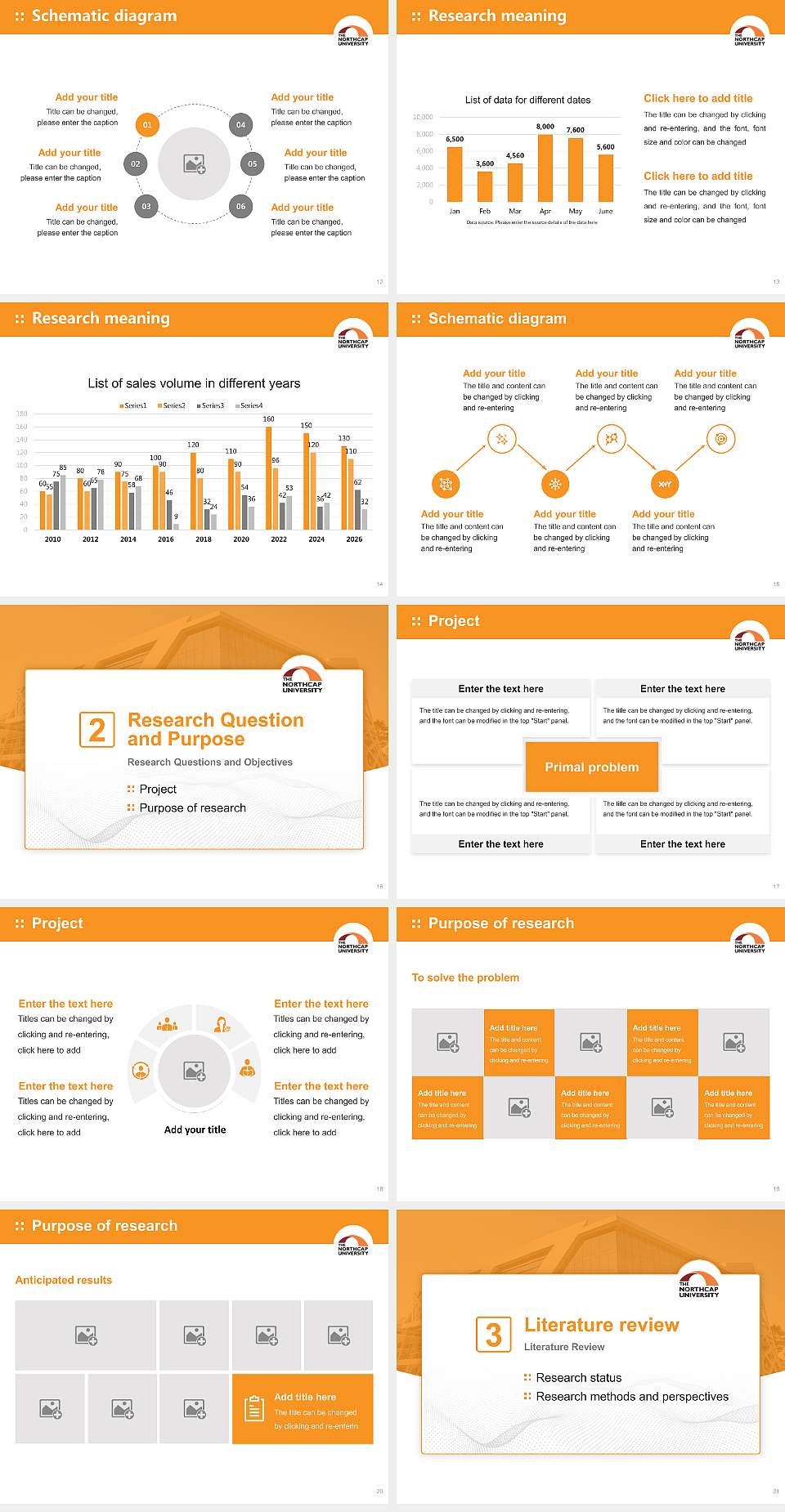 The Northcap University Graduation Thesis Defense PPT Template4:3 ratio PPT effect preview image3