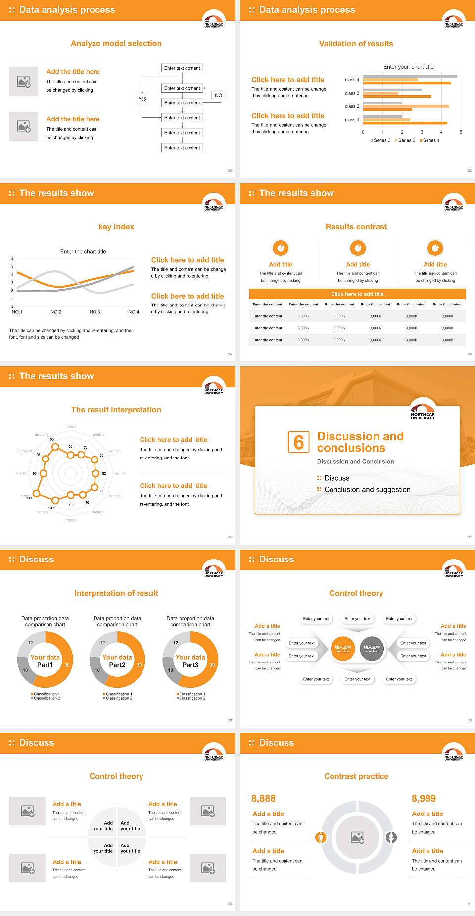 The Northcap University Graduation Thesis Defense PPT Template4:3 ratio PPT effect preview image5