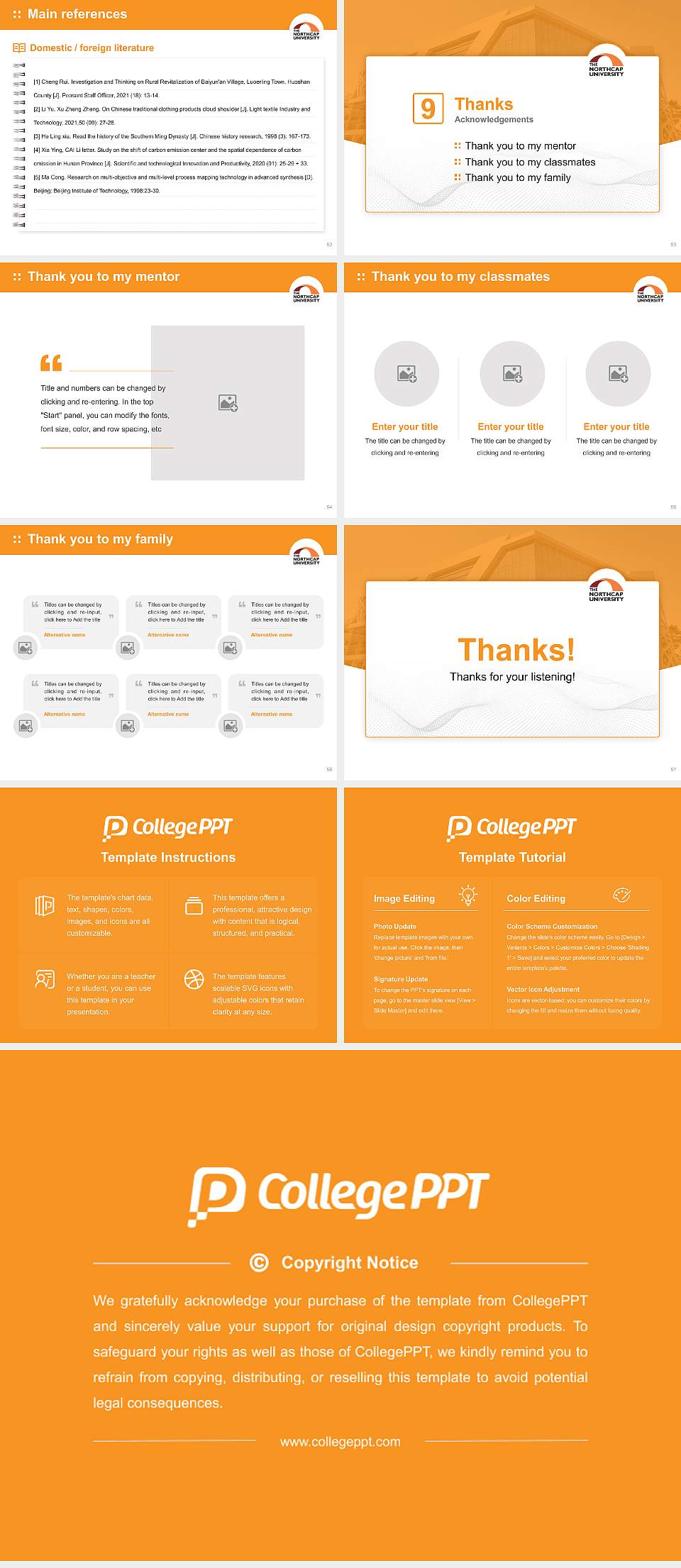 The Northcap University Graduation Thesis Defense PPT Template4:3 ratio PPT effect preview image7