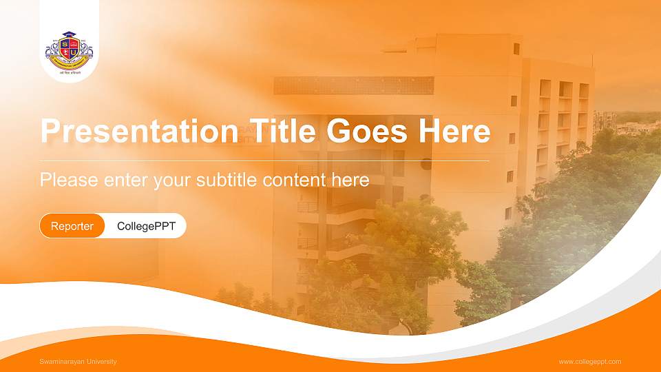 Swaminarayan University Lecture Sharing and Networking Event PPT Template16:9 ratio PPT effect preview image