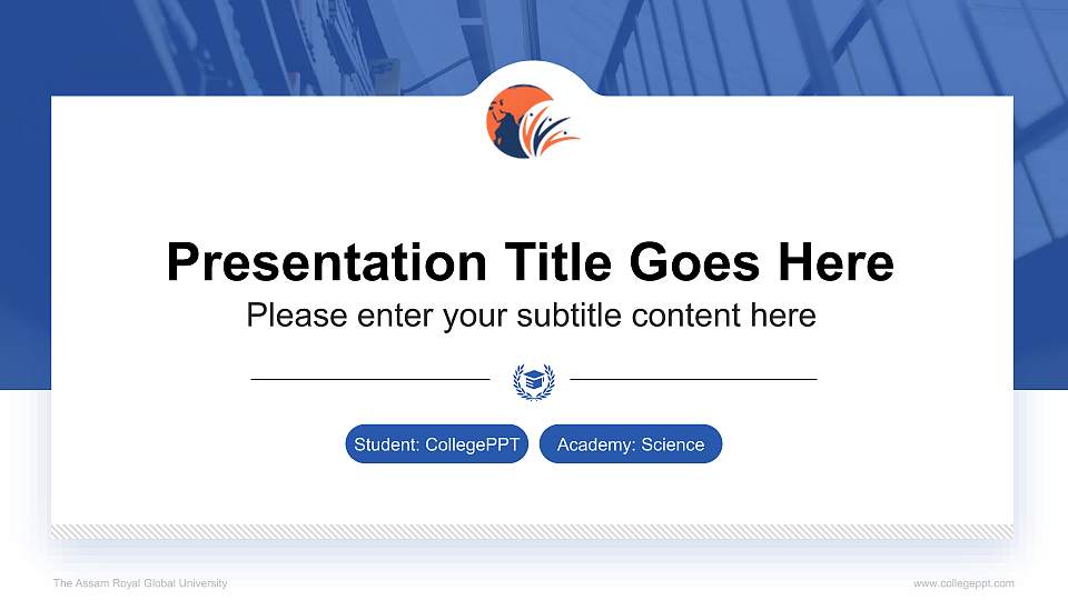 The Assam Royal Global University National Scholarship Defense PPT Template16:9 ratio PPT effect preview image