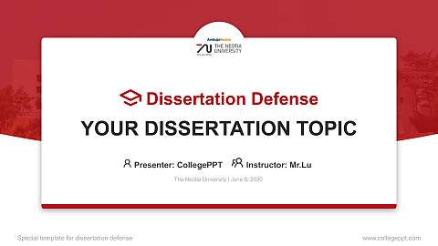 The Neotia University Graduation Thesis Defense PPT Template