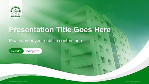 Tamil Nadu Open University Lecture Sharing and Networking Event PPT Template