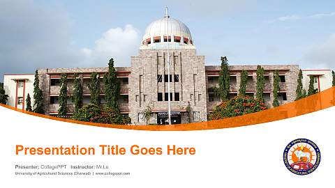 University of Agricultural Sciences (Dharwad) Course/Courseware Creation PPT Template