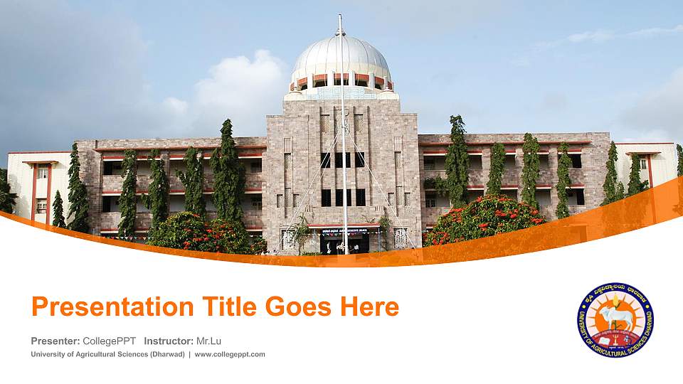 University of Agricultural Sciences (Dharwad) Course/Courseware Creation PPT Template16:9 ratio PPT effect preview image