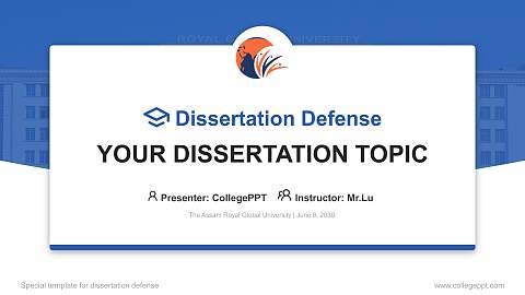 The Assam Royal Global University Graduation Thesis Defense PPT Template