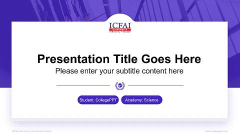 ICFAI University, Himachal Pradesh National Scholarship Defense PPT Template