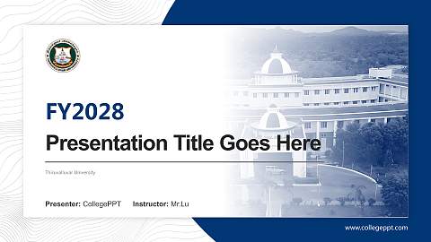 Thiruvalluvar University Academic Presentation/Research Findings Report PPT Template