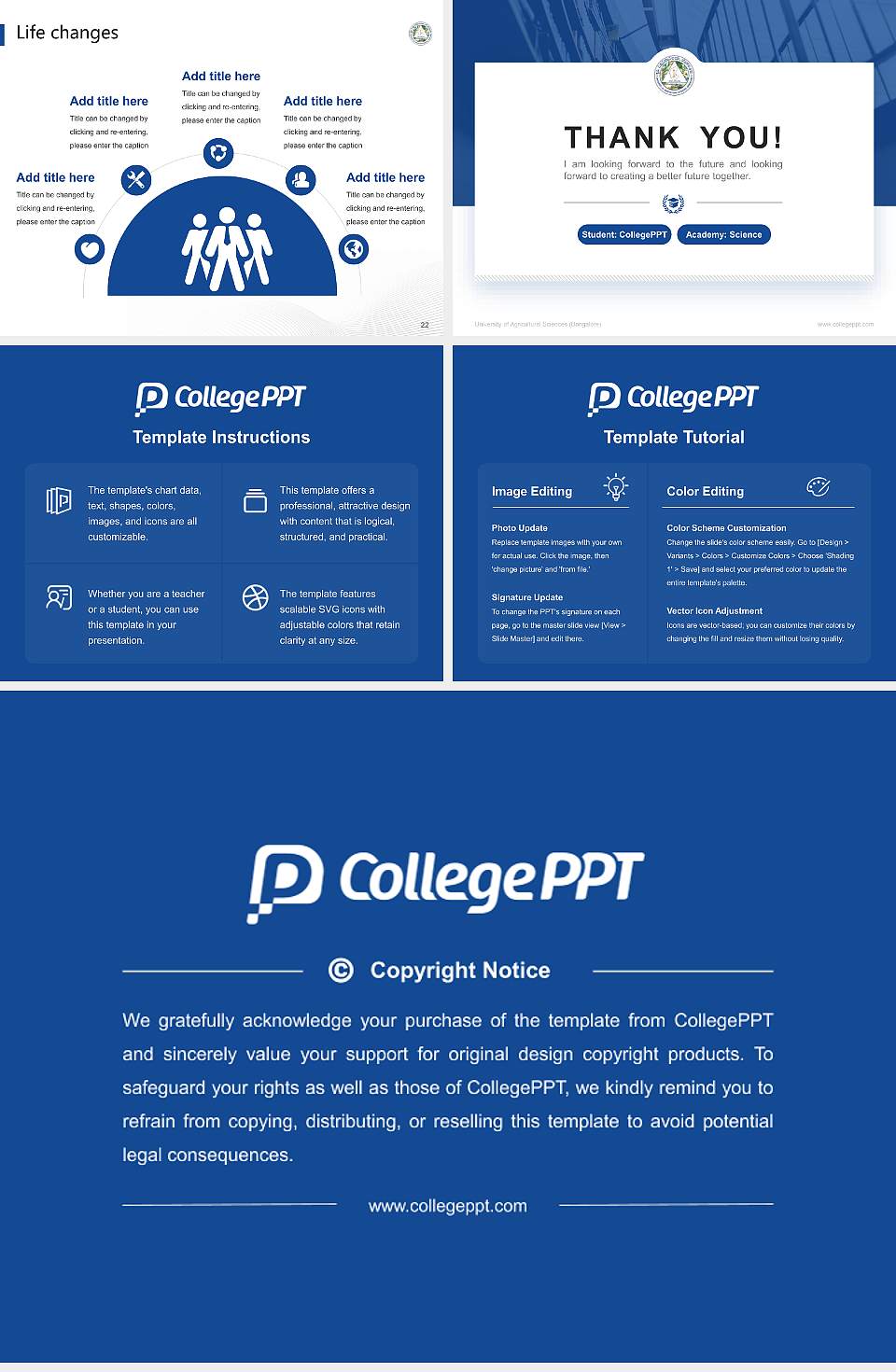 University of Agricultural Sciences (Bangalore) National Scholarship Defense PPT Template4:3 ratio PPT effect preview image4