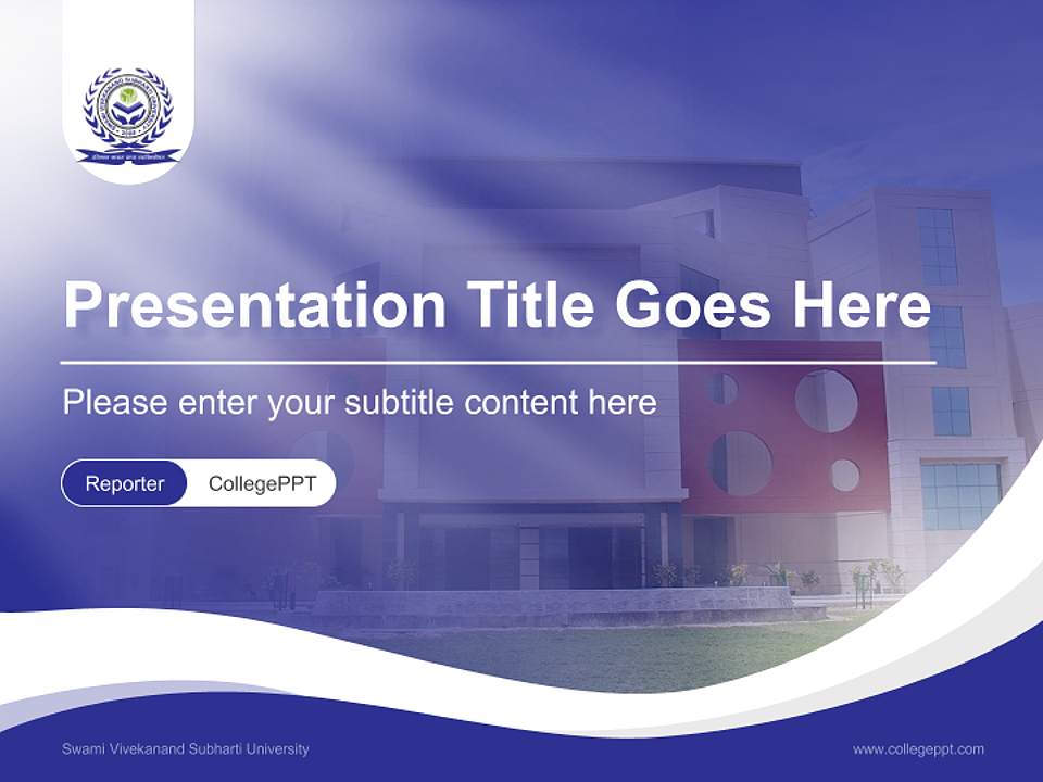 Swami Vivekanand Subharti University Lecture Sharing and Networking Event PPT Template4:3 ratio PPT effect preview image4