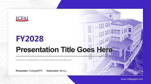 The Institute of Chartered Financial Analysts of India University (Mizoram) Academic Presentation/Research Findings Report PPT Template