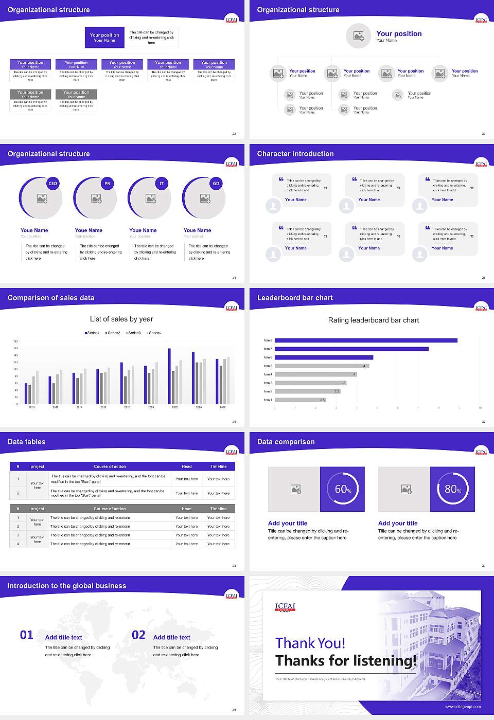 The Institute of Chartered Financial Analysts of India University (Mizoram) Academic Presentation/Research Findings Report PPT Template16:9 ratio PPT effect preview image4
