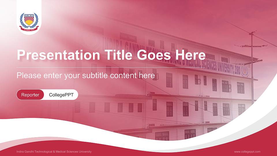 Indira Gandhi Technological & Medical Sciences University Lecture Sharing and Networking Event PPT Template16:9 ratio PPT effect preview image