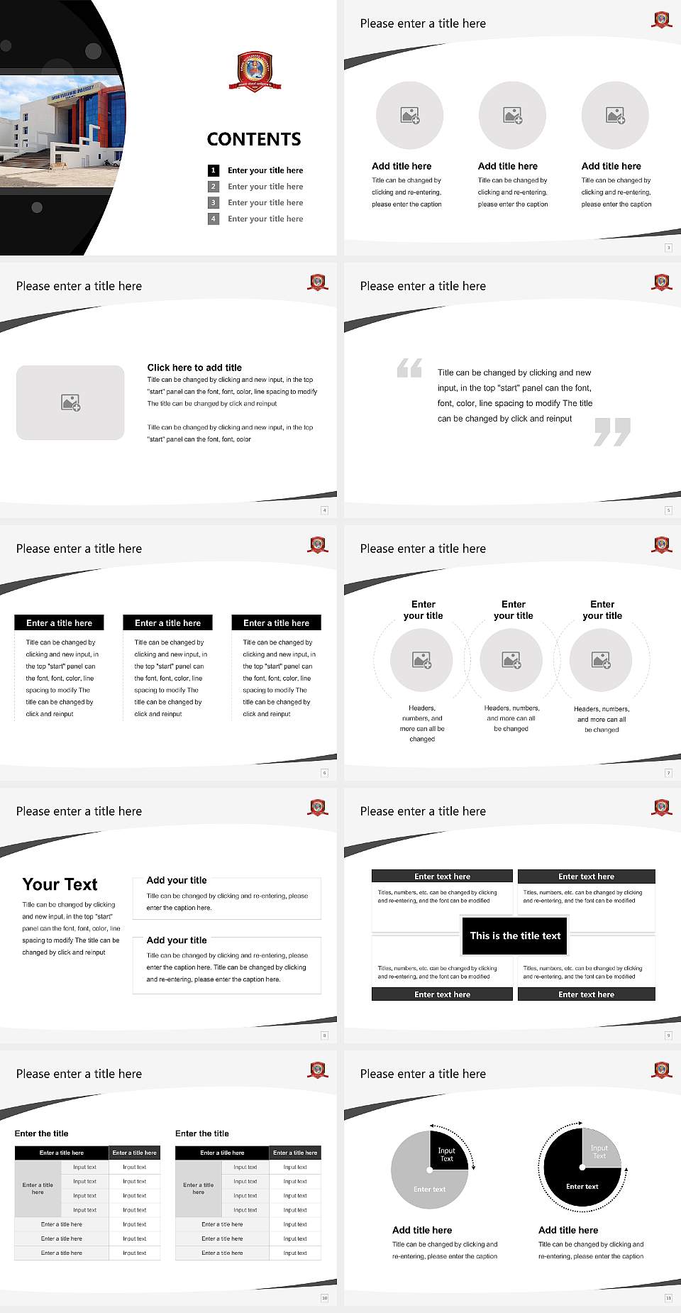 Swami Vivekanand University Course/Courseware Creation PPT Template4:3 ratio PPT effect preview image2