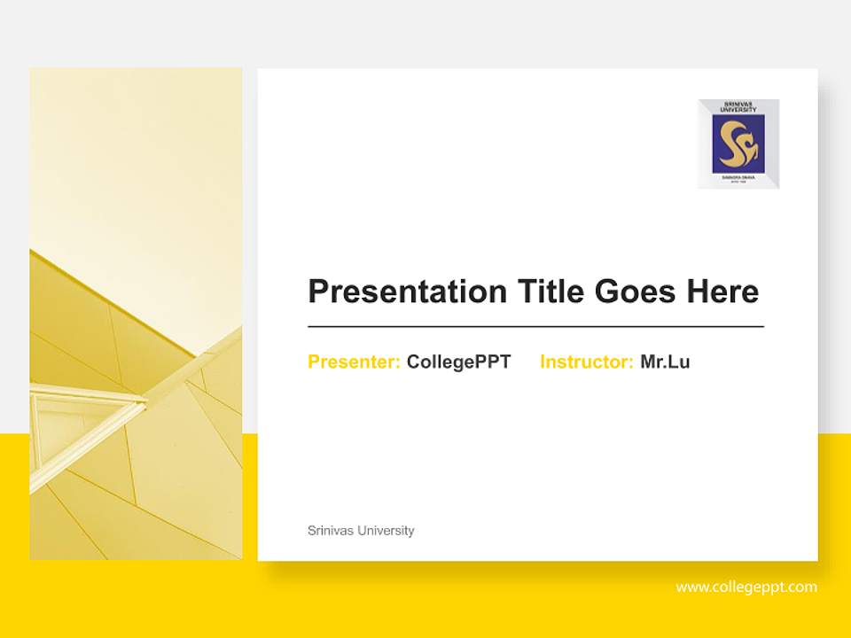 Srinivas University General PPT Template4:3 ratio PPT effect preview image6