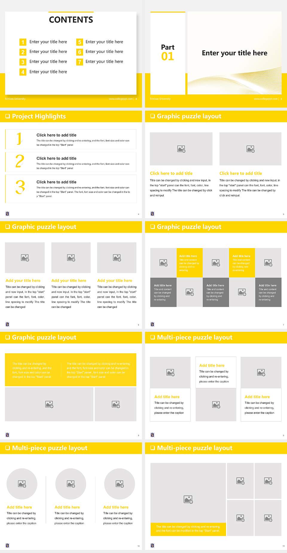 Srinivas University General PPT Template4:3 ratio PPT effect preview image2