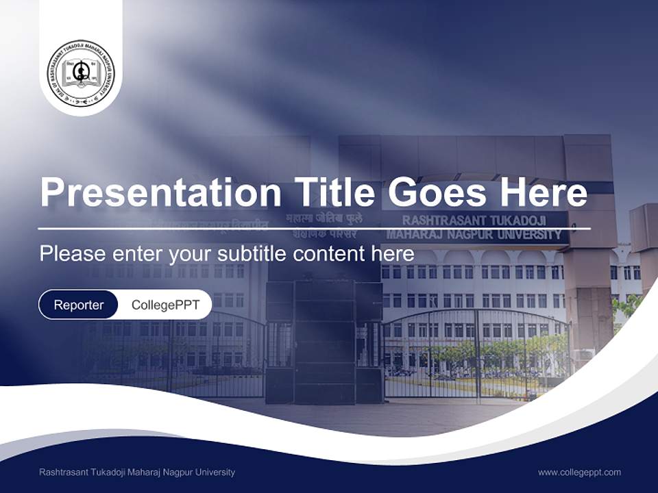 Rashtrasant Tukadoji Maharaj Nagpur University Lecture Sharing and Networking Event PPT Template4:3 ratio PPT effect preview image4