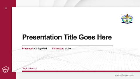 Tamil University Thesis Proposal/Graduation Defense PPT Template