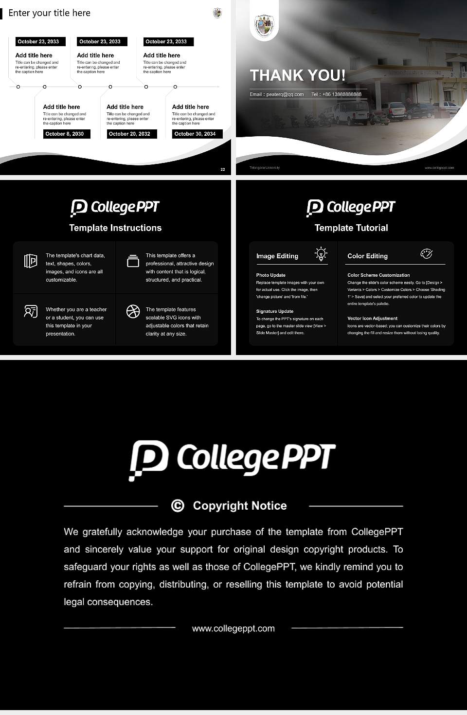 Telangana University Lecture Sharing and Networking Event PPT Template4:3 ratio PPT effect preview image4