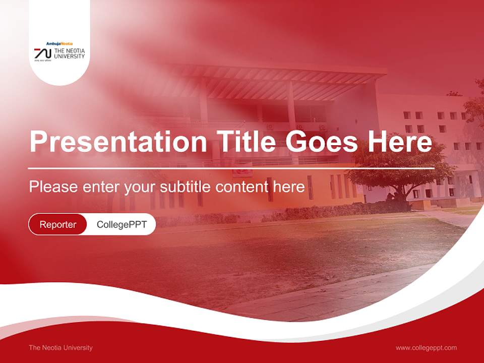 The Neotia University Lecture Sharing and Networking Event PPT Template4:3 ratio PPT effect preview image4