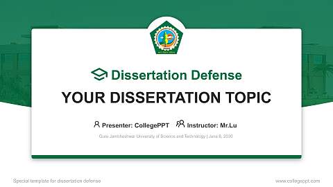 Guru Jambheshwar University of Science and Technology Graduation Thesis Defense PPT Template