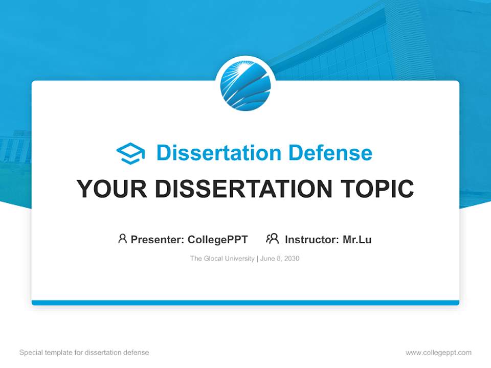 The Glocal University Graduation Thesis Defense PPT Template4:3 ratio PPT effect preview image7